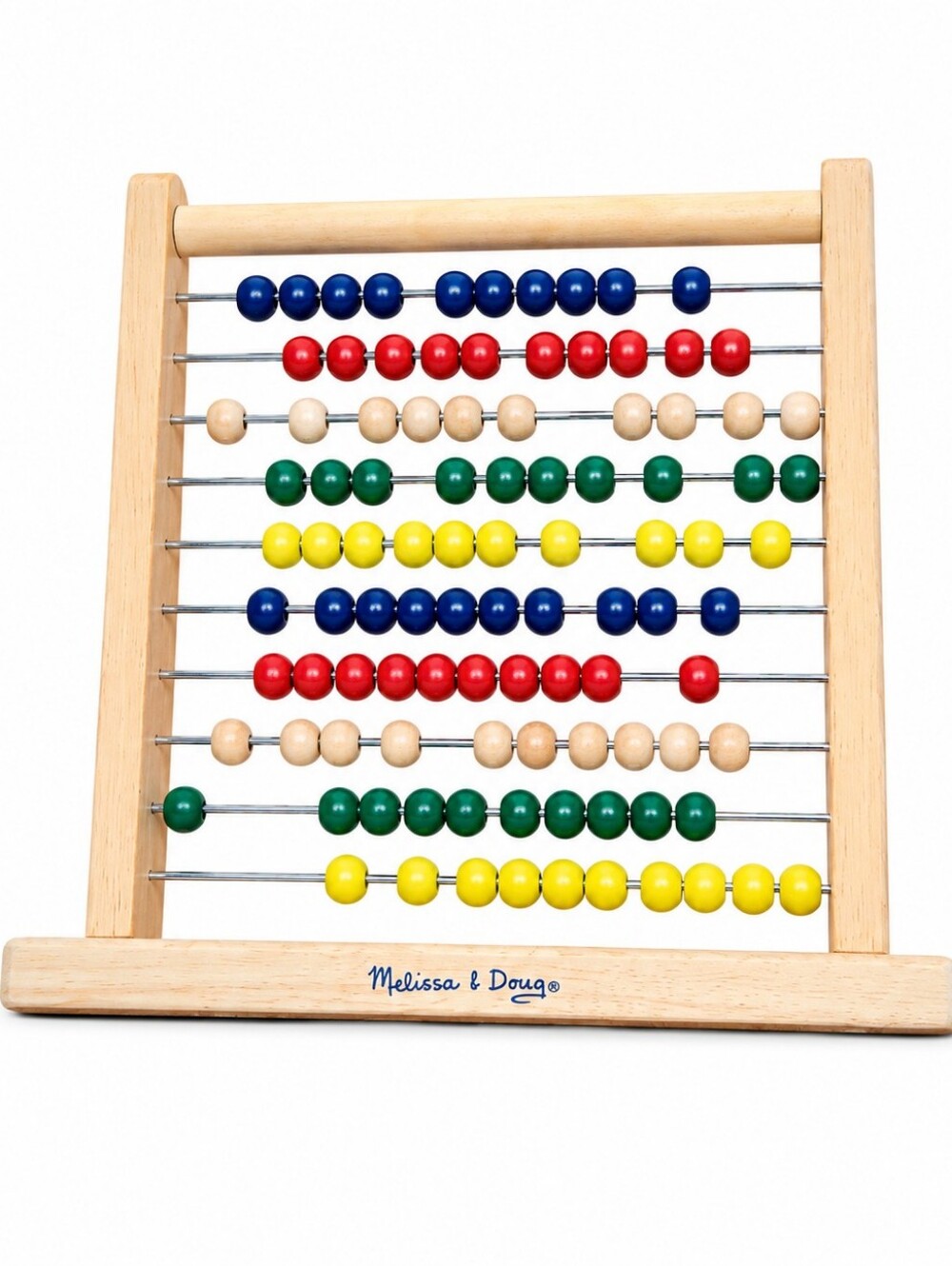 Melissa & Doug Wooden Abacus Counting Frame Educational Math Learning Toy Montes